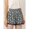 imageAllegra K Womens Summer Shorts Floral Printed Lace Trim Elastic Waist Beach ShortsNavy Bluedaisy