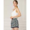 imageAllegra K Womens Summer Shorts Floral Printed Lace Trim Elastic Waist Beach ShortsNavy Bluedaisy