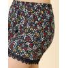 imageAllegra K Womens Summer Shorts Floral Printed Lace Trim Elastic Waist Beach ShortsNavy BlueyellowRed