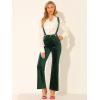 imageAllegra K Womens Velvet Wide Leg Retro Shiny Glitter Overalls Jumpsuits PantsGreen