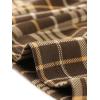 imageAllegra K Womens Vintage Tartan Plaid Pants Elastic Waist Straight Long TrousersBrown Beige