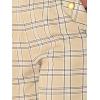 imageAllegra K Womens Vintage Tartan Plaid Pants Elastic Waist Straight Long TrousersLight Beige