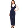 imageAllegra K Womens High Waist Casual Wide Leg Pants Overalls JumpsuitNavy Blue