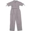 imageAllegra K Womens Short Sleeve Collared Cropped Coverall Button Down Tie Waist Cotton Cargo JumpsuitDark Gray