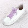 imageAllegra K Flat Velvet Shoelaces 06 Inches Wide Ribbon Shoe Laces Strings for Sneakers Shoes BootsLight Purple