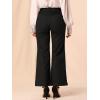 imageAllegra K Womens Bell Bottom 70s Long Pants High Waist Elegant Work TrousersBlack