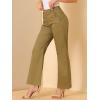 imageAllegra K Womens Bell Bottom 70s Long Pants High Waist Elegant Work TrousersBrown