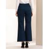 imageAllegra K Womens Bell Bottom 70s Long Pants High Waist Elegant Work TrousersDark Blue