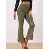 imageAllegra K Womens Faux Suede Pants Business Casual Wide Legs Bell Bottom Flared TrousersArmy Green