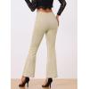 imageAllegra K Womens Faux Suede Pants Business Casual Wide Legs Bell Bottom Flared TrousersBeige