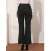 imageAllegra K Womens Faux Suede Pants Business Casual Wide Legs Bell Bottom Flared TrousersBlack