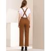 imageAllegra K Womens Overalls Wide Leg Pants Slant Pocket Long Suspenders JumpsuitBrown