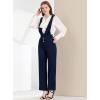 imageAllegra K Womens Overalls Wide Leg Pants Slant Pocket Long Suspenders JumpsuitDark Blue