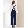 imageAllegra K Womens Overalls Wide Leg Pants Slant Pocket Long Suspenders JumpsuitDark Blue