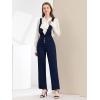 imageAllegra K Womens Overalls Wide Leg Pants Slant Pocket Long Suspenders JumpsuitDark Blue