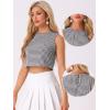 imageAllegra K Ginham Top for Womens Sleeveless 1950s Vintage Summer BlouseBlack