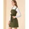 imageAllegra K Womens Classic Overall Dresses Adjustable Strap Pinafore Denim Jean DressArmy Green