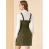 imageAllegra K Womens Classic Overall Dresses Adjustable Strap Pinafore Denim Jean DressArmy Green