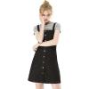 imageAllegra K Womens Classic Overall Dresses Adjustable Strap Pinafore Denim Jean DressBlack