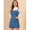 imageAllegra K Womens Classic Overall Dresses Adjustable Strap Pinafore Denim Jean DressBlue