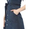 imageAllegra K Womens Classic Overall Dresses Adjustable Strap Pinafore Denim Jean DressDark Blue