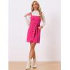 imageAllegra K Womens Classic Overall Dresses Adjustable Strap Pinafore Denim Jean DressHot Pink