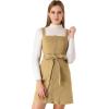 imageAllegra K Womens Classic Overall Dresses Adjustable Strap Pinafore Denim Jean DressKhaki