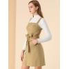 imageAllegra K Womens Classic Overall Dresses Adjustable Strap Pinafore Denim Jean DressKhaki