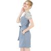 imageAllegra K Womens Classic Overall Dresses Adjustable Strap Pinafore Denim Jean DressLight Blue