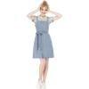 imageAllegra K Womens Classic Overall Dresses Adjustable Strap Pinafore Denim Jean DressLight Blue