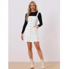 imageAllegra K Womens Classic Overall Dresses Adjustable Strap Pinafore Denim Jean DressWhite