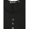 imageAllegra K Womens Halloween Button Decor Flared Hem Above Knee Dress Suspender SkirtBlack