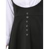 imageAllegra K Womens Halloween Button Decor Flared Hem Above Knee Dress Suspender SkirtBlack