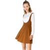 imageAllegra K Womens Halloween Button Decor Flared Hem Above Knee Dress Suspender SkirtBrown