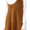 imageAllegra K Womens Halloween Button Decor Flared Hem Above Knee Dress Suspender SkirtBrown