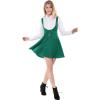 imageAllegra K Womens Halloween Button Decor Flared Hem Above Knee Dress Suspender SkirtGreen