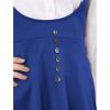 imageAllegra K Womens Halloween Button Decor Flared Hem Above Knee Dress Suspender SkirtIndigo Blue