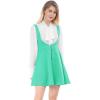 imageAllegra K Womens Halloween Button Decor Flared Hem Above Knee Dress Suspender SkirtLight Green