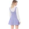 imageAllegra K Womens Halloween Button Decor Flared Hem Above Knee Dress Suspender SkirtLight Purple