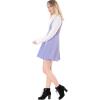 imageAllegra K Womens Halloween Button Decor Flared Hem Above Knee Dress Suspender SkirtLight Purple