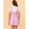 imageAllegra K Womens Halloween Button Decor Flared Hem Above Knee Dress Suspender SkirtPurple Pink