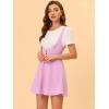 imageAllegra K Womens Halloween Button Decor Flared Hem Above Knee Dress Suspender SkirtPurple Pink