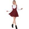 imageAllegra K Womens Halloween Button Decor Flared Hem Above Knee Dress Suspender SkirtRed