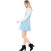 imageAllegra K Womens Halloween Button Decor Flared Hem Above Knee Dress Suspender SkirtSky Blue