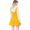 imageAllegra K Womens Halloween Button Decor Flared Hem Above Knee Dress Suspender SkirtYellow