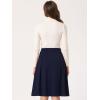 imageAllegra K Womens Office Work Skirts Belted Waist Midi ALine Pleated SkirtDark Blue