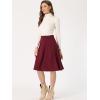 imageAllegra K Womens Office Work Skirts Belted Waist Midi ALine Pleated SkirtDark Red