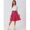 imageAllegra K Womens Office Work Skirts Belted Waist Midi ALine Pleated SkirtFuschia