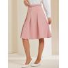 imageAllegra K Womens Office Work Skirts Belted Waist Midi ALine Pleated SkirtPink
