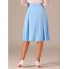 imageAllegra K Womens Office Work Skirts Belted Waist Midi ALine Pleated SkirtSky Blue